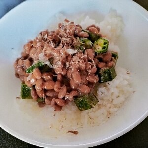 簡単！おくら納豆丼